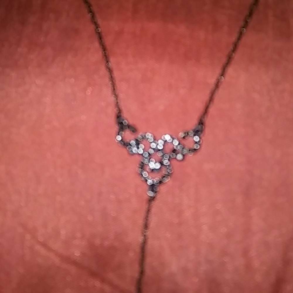 BNWT I.N.C. Black-Tone Jet Pavé Lariat Necklace - Picture 5 of 5